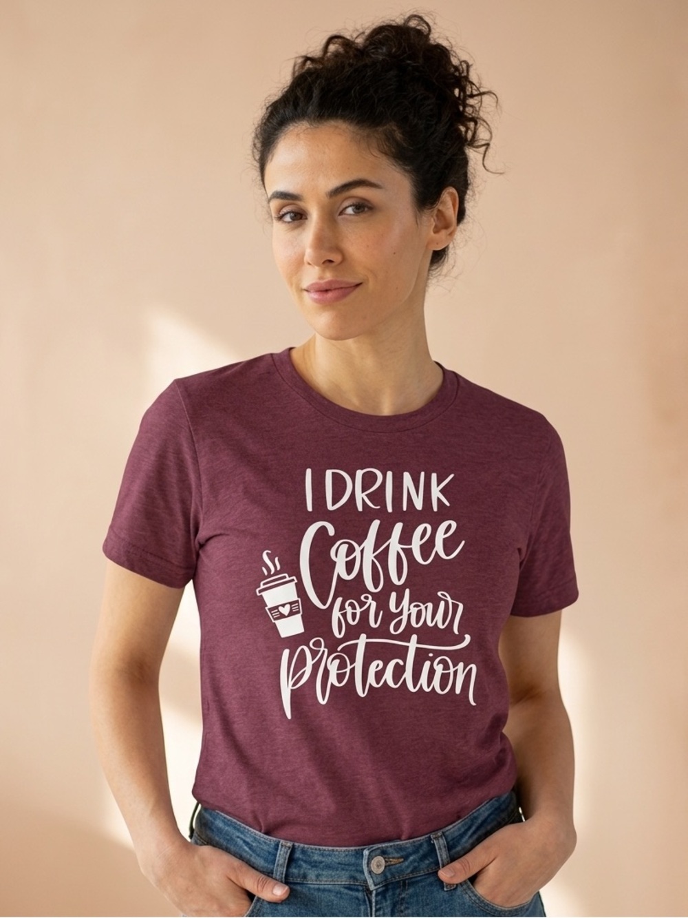 Tultex Maroon Short Sleeve Graphic Tee